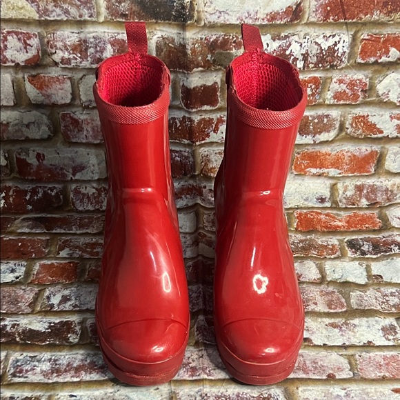 Sorel Joan Rain Wedge Chelsea boots in red gloss - Picture 4 of 17